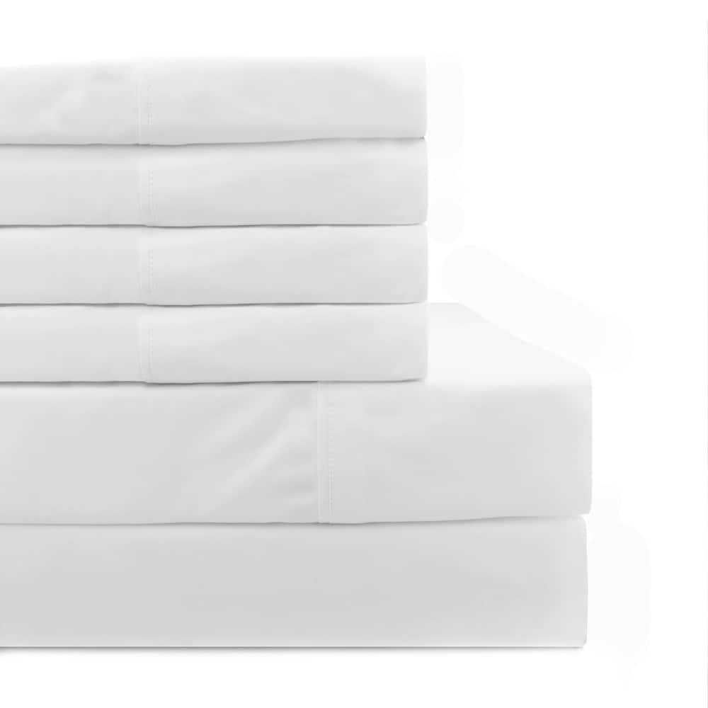 400 Thead Count Pleated Cotton Sheet Set Extra Pillowcases