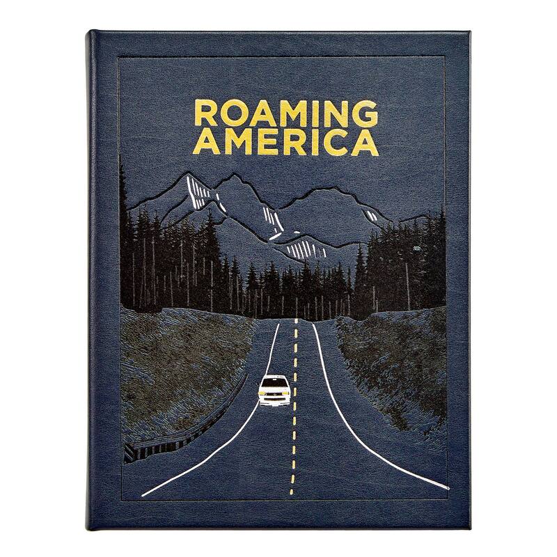 Graphic Image Roaming America Coffee Table Book, Leather, Navy