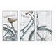 preview thumbnail 7 of 10, Designart 'Paris France Bicycles III' Traditional Framed Art Prints Set of 3 - 4 Colors of Frames