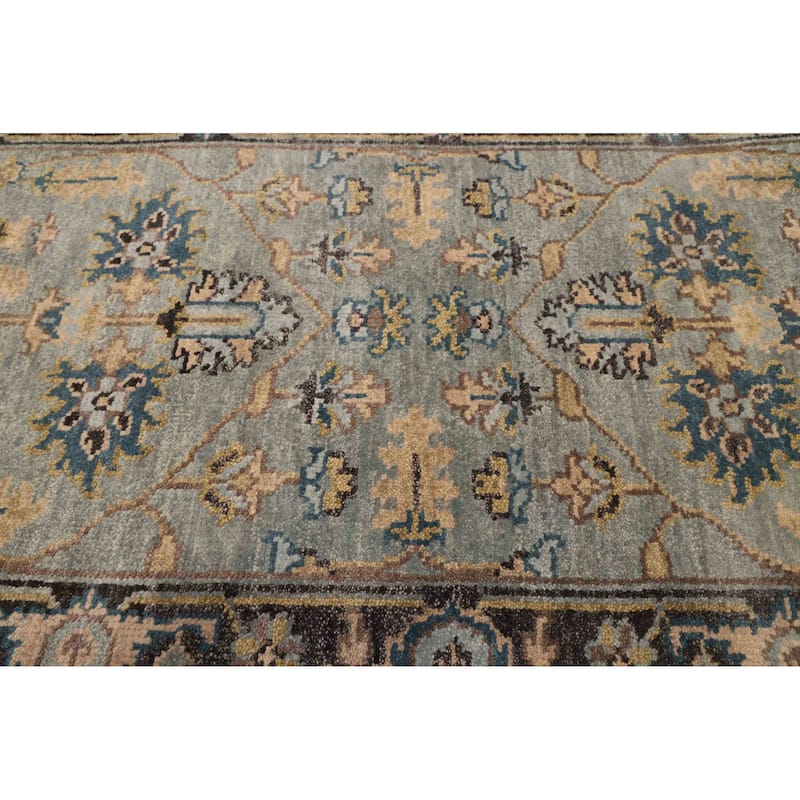 ECARPETGALLERY Hand-knotted Finest Agra Jaipur Teal Wool Rug - 2'6 x 7'11