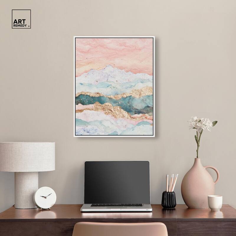 Rose Quartz Ridge Canvas by Art Remedy