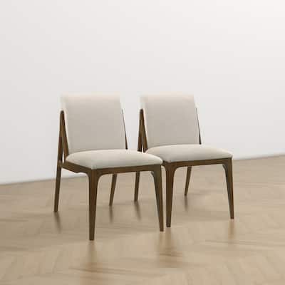 Omaha Luxury Modern Solid Wood Dining Chair (Set of 2)