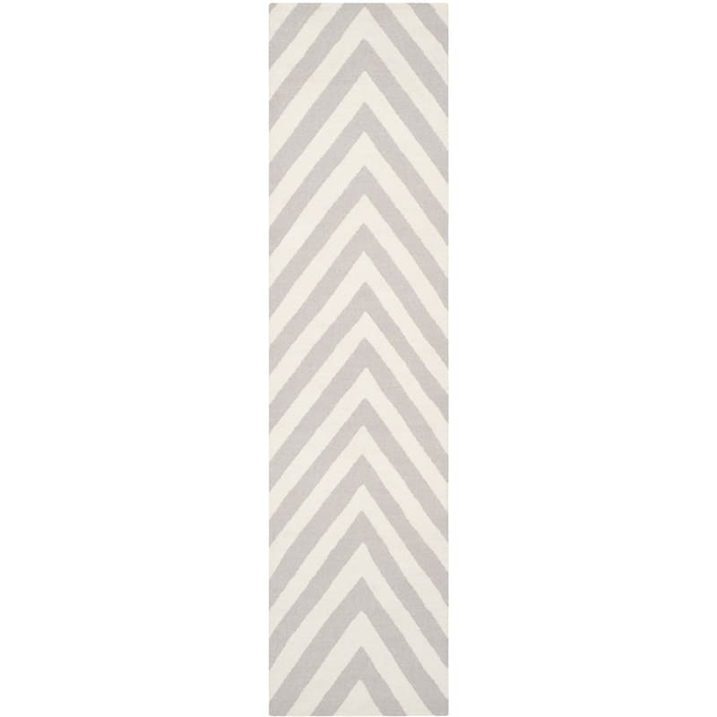 SAFAVIEH Hand-woven Moroccan Reversible Richelle Dhurrie Chevron Reversible Dhurrie Blue