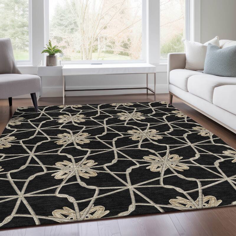 Premium Washable Super Soft Contemporary Tangle Mayfield Rug