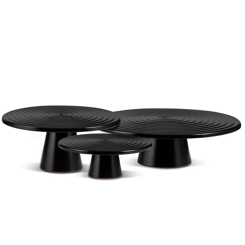 Food Stand Lg Black Matt Dia 12.6" - Black Matt