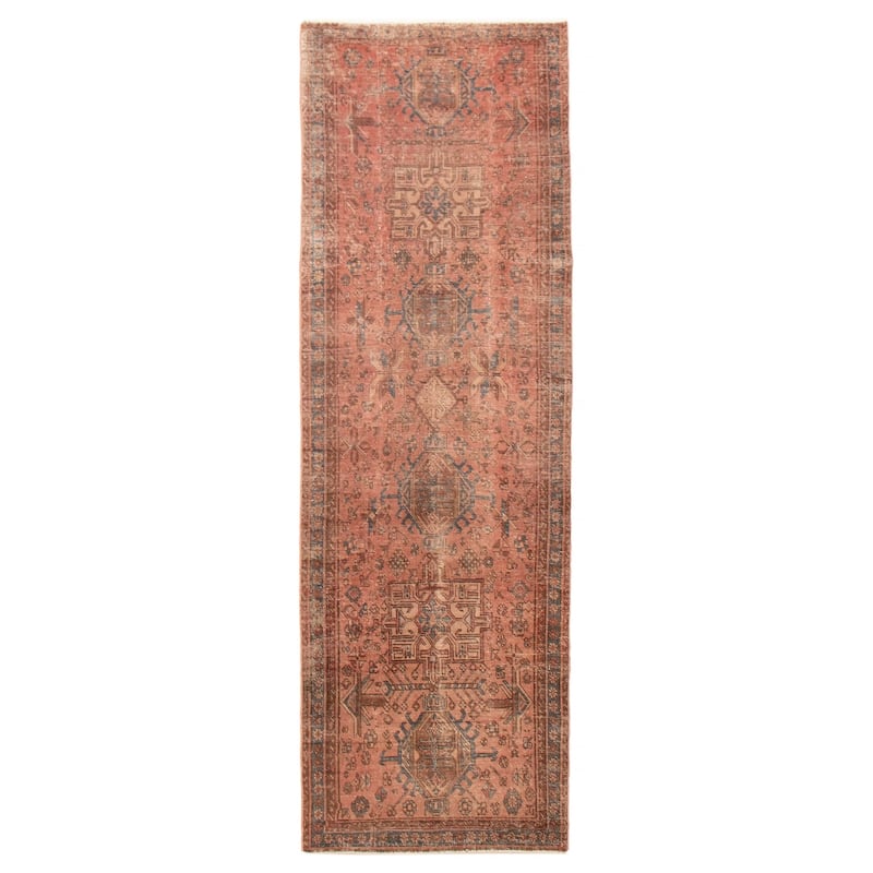 ECARPETGALLERY Hand-knotted Antalya Vintage Dark Copper Wool Rug - 3'8 x 10'5 - Dark Copper - 3'8 x 10'5