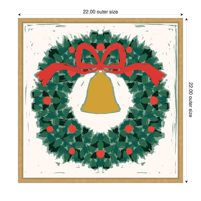 Kate and Laurel Sylvie Framed Canvas Paint Wreath by Hannah Beisang