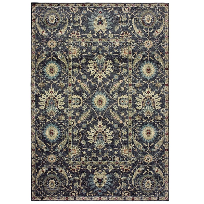 HomeRootsOriental Traditional Rectangle Area Rug - 153.54' X '118.11' X '0.32