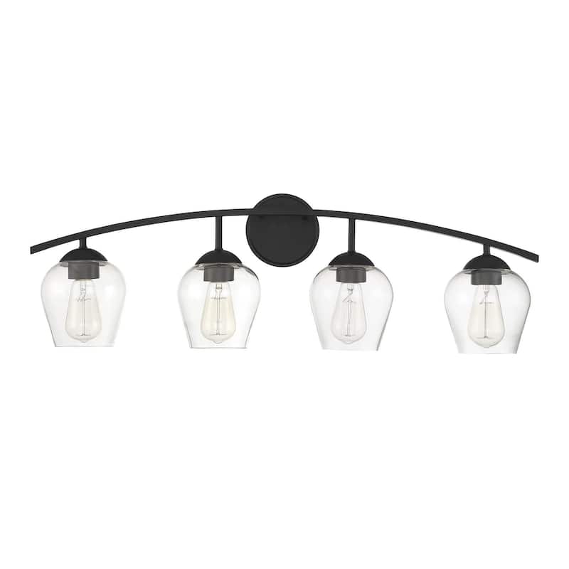 Meridian M80033 4 Light 33" Wide Bathroom Vanity Light with Clear