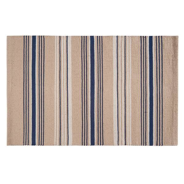 French Blue Stripes July Fourth Woven Rug - French Blue - Bed Bath ...
