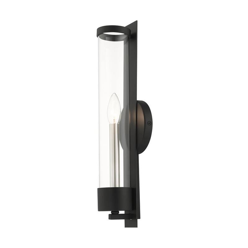 Livex Lighting 1-light Black ADA Single Sconce, 10142-04 - 4.75" W x 18" H x 3.9" Ext.
