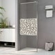 preview thumbnail 41 of 71, vidaXL Walk-in Shower Wall multi size Half Frosted ESG Glass Black ESG Glass 31.5"x76.8" - Silver