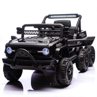 12V 6-Wheel Electric Truck for Kids, Remote Control, 4 Motors, Bluetooth, MP3, LED Lights, 3-5 Years
