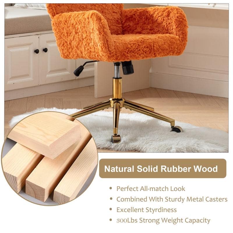 Metal Swivel Home Upholstered Office Chair