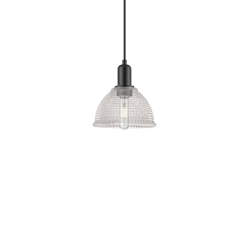 Innovations Lighting 716-1P-9-8 Arietta Pendant Arietta 8" Wide Mini - Matte Black / Clear