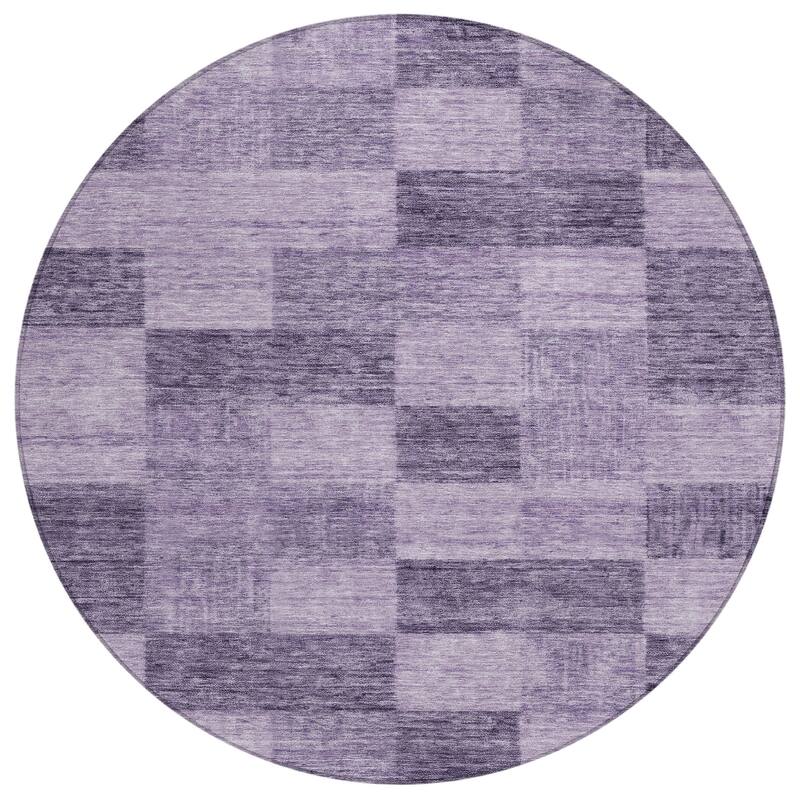 Machine Washable Indoor/ Outdoor Checker Chantille Rug
