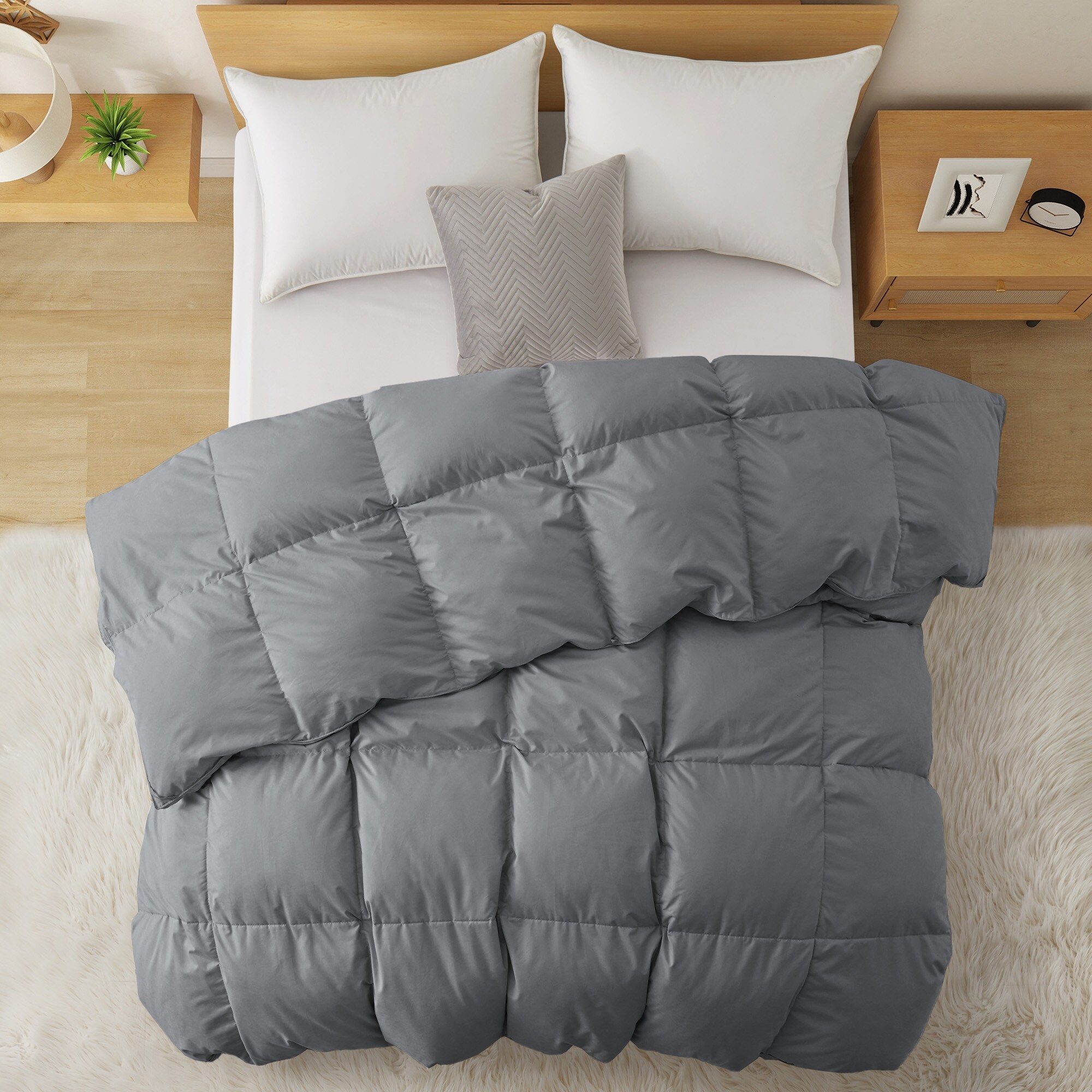 как выглядит Premium White Feather Down Comforter Duvet Insert All Warmth фото