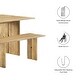 preview thumbnail 3 of 10, Amistad 60" Wood Dining Table and Bench Set