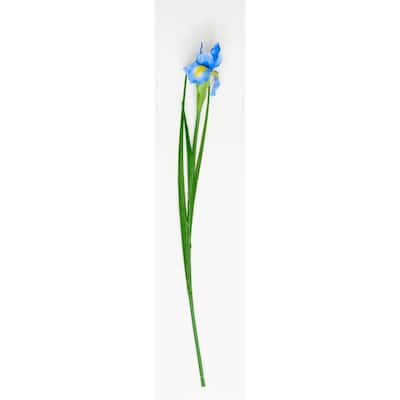 25" Artificial Iris Flower Spray, Light Blue, Set of 6 - 25