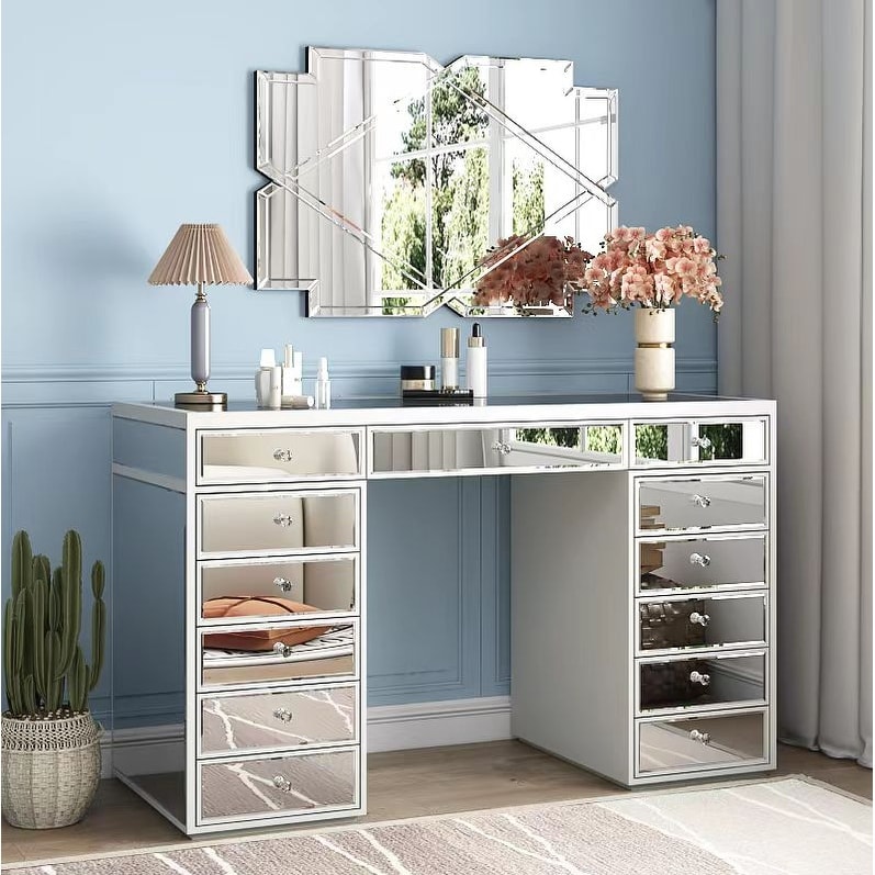 Dresser table with drawers best sale