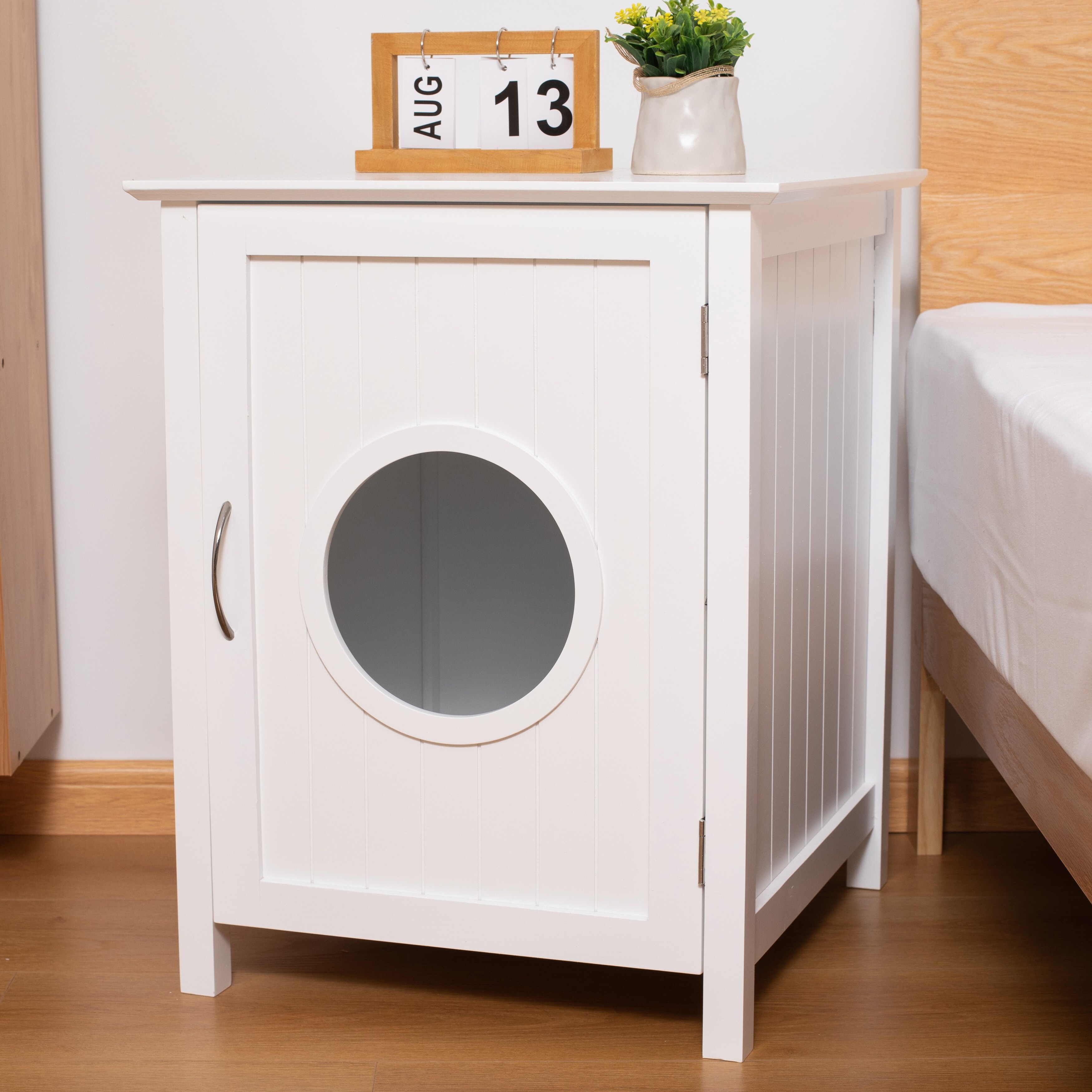 Modern Home Cat Litter Box Enclosure Hidden Litter Box Furniture