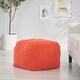 preview thumbnail 20 of 18, Moloney Modern Microfiber Chenille Pouf by Christopher Knight Home Coral