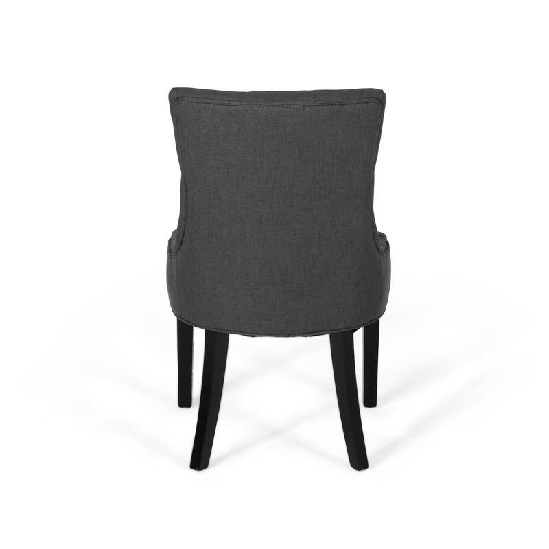 Modern Dining Chairs with Quilted Diamond Back, Tilting Arms and Upholstered Seat, for Dining Rooms, Set of 2