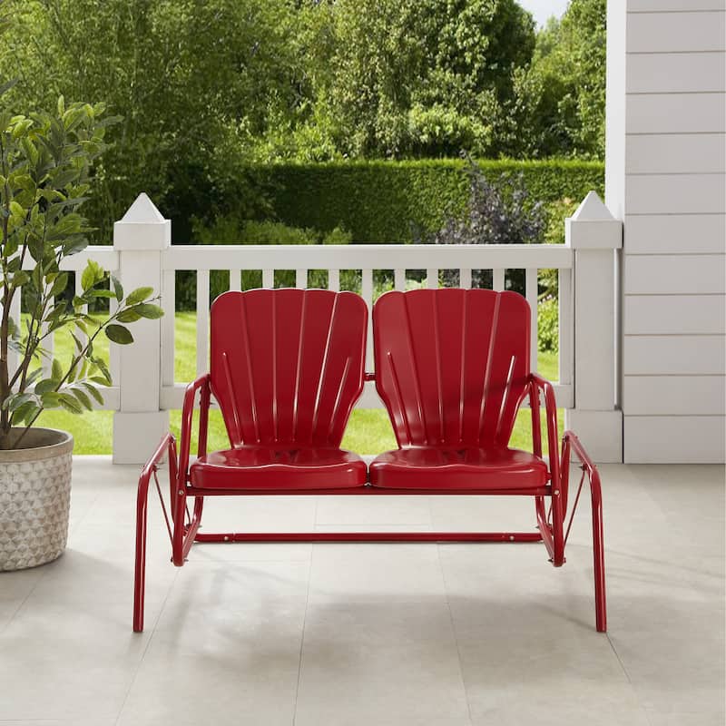 Crosley Ridgeland Outdoor Metal Loveseat Glider - 33"x47.5"x32.5"