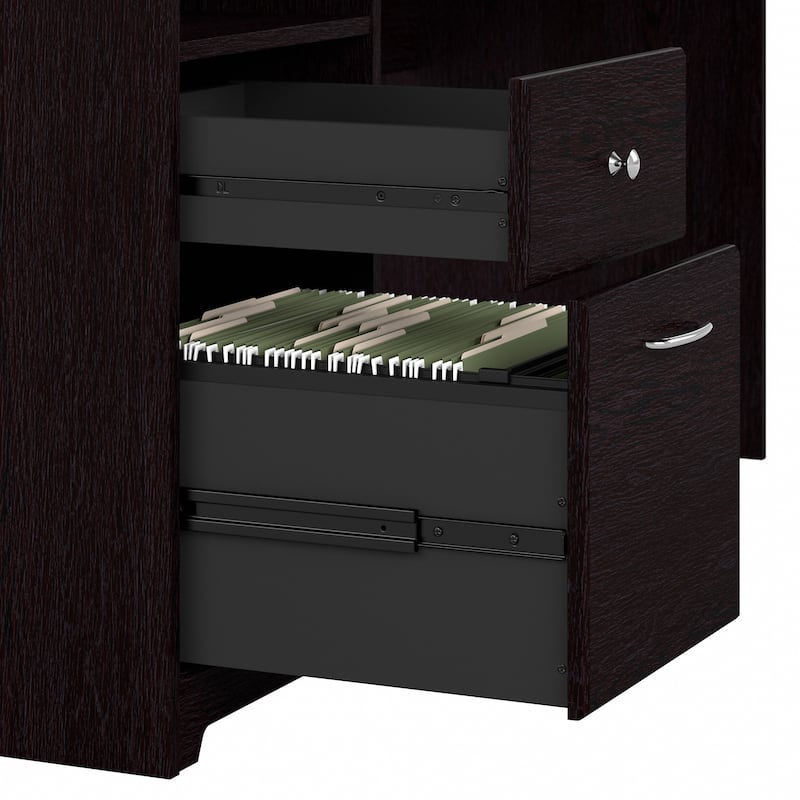 72W L-shaped Computer Desk with Drawers by Bush Furniture