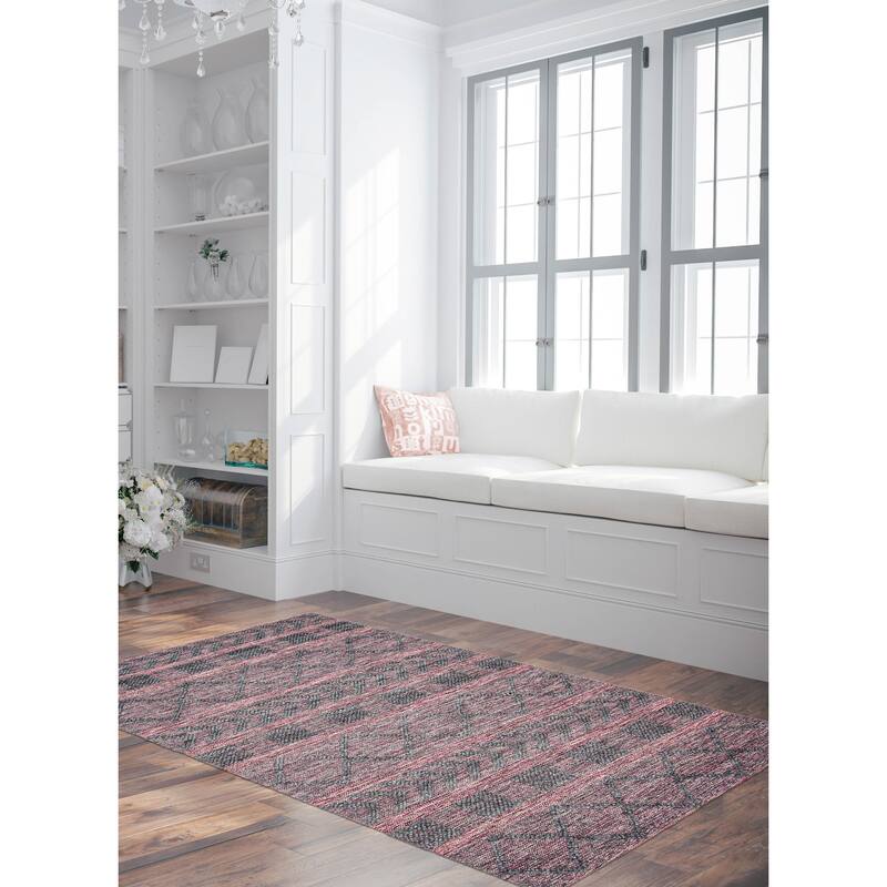ECARPETGALLERY Braid weave Sienna Dark Grey Wool Rug - 4'11 x 8'4