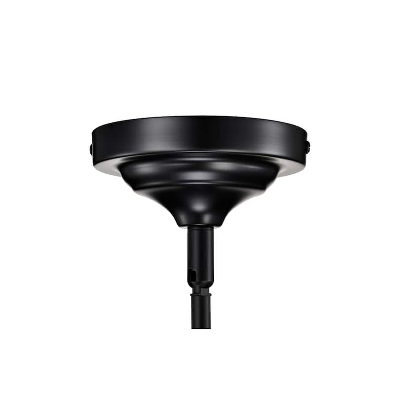 1-Light Matte Black Modern Mini Pendant Light with Cylindrical Metal Shade