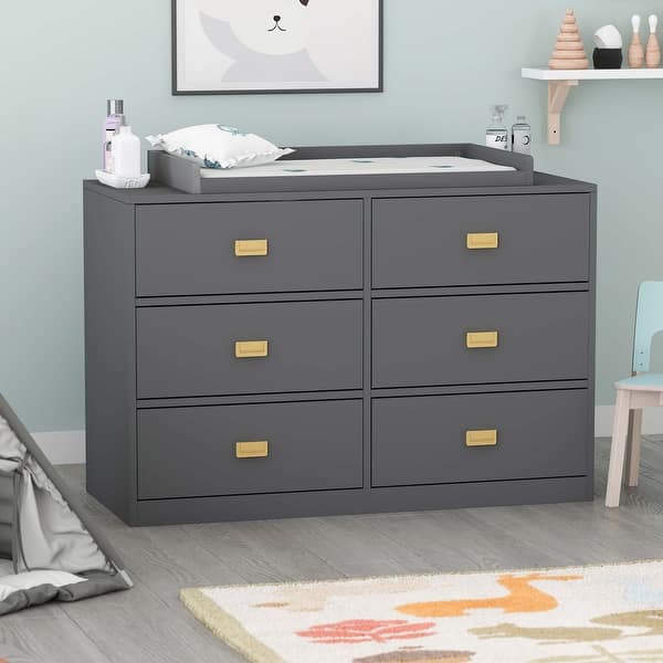 Timechee Convertible Changing Table Dresser, 6 Large-Capacity Drawers - On  Sale - Bed Bath & Beyond - 35464080