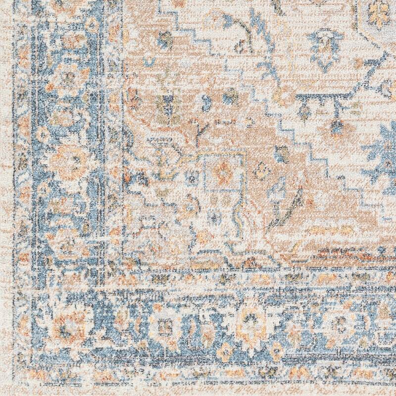 Livabliss Lillian Machine Washable Distressed Classic Area Rug