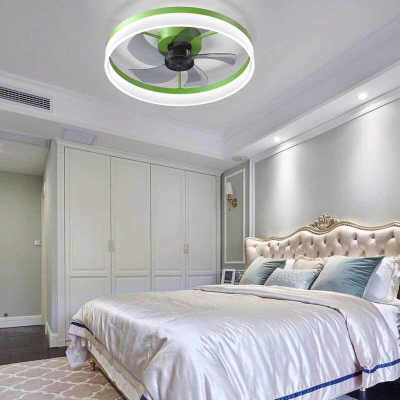 Cusp Barn 20" Dimmable LED Ceiling Fan,Reversible Modern Smart Fan Light,6 Speeds,Quiet DC Motor with APP Control for Indoor
