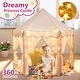 preview thumbnail 4 of 3, Princess Tent Large Playhouse Kids Castle Play Tent with Star Lights