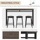 preview thumbnail 4 of 9, 4 Piece Table Set Modern Counter Height Pub Table Set - 4 Piece