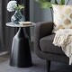 preview thumbnail 17 of 26, Iron Contemporary Accent Table 24 x 17 x 17 17 x 17 x 24 - Black
