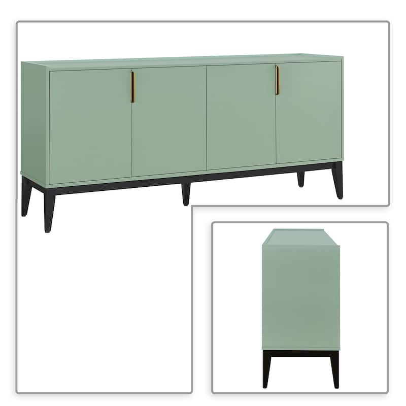 Classic Wooden Sideboard with Solid Rubberwood Legs