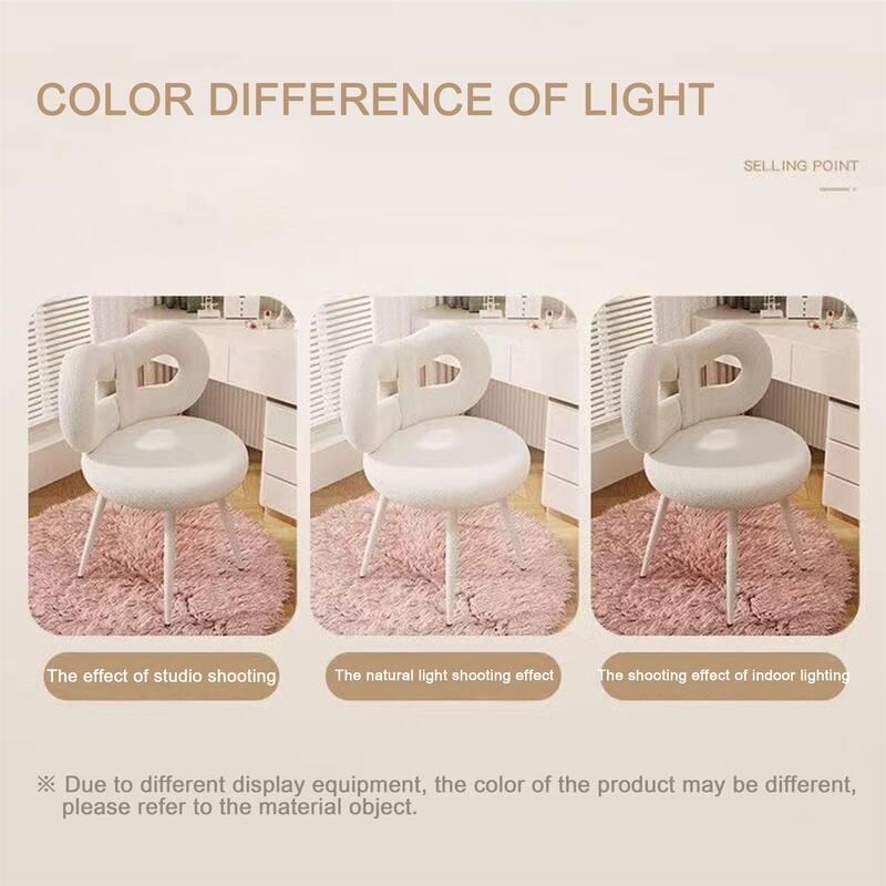 Butterfly Vanity Chair in Cream Style