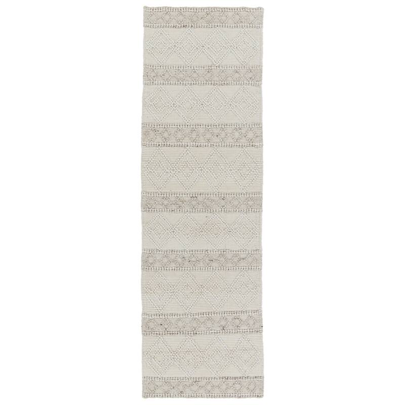 Melton Indoor/ Outdoor Trellis White/ Light Gray Area Rug