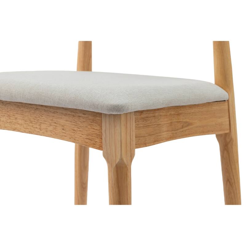 Modern 2 Piece Fabric Solid Wood Kitchen Dining Chair with Cushions and Backrest for Dining Room Kitchen Living Room Bedroom