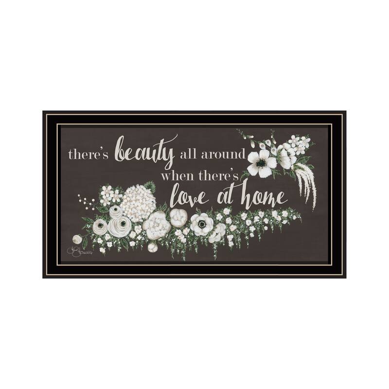 TrendyDecor4U Contemporary "Love At Home" Framed Print Wall Art - Multi