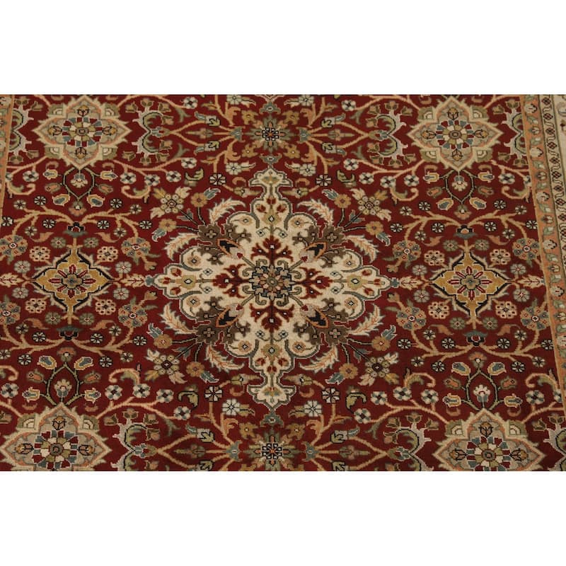 Floral Agra Oriental Area Rug Handmade Wool Carpet - 6'2"x 9'3"