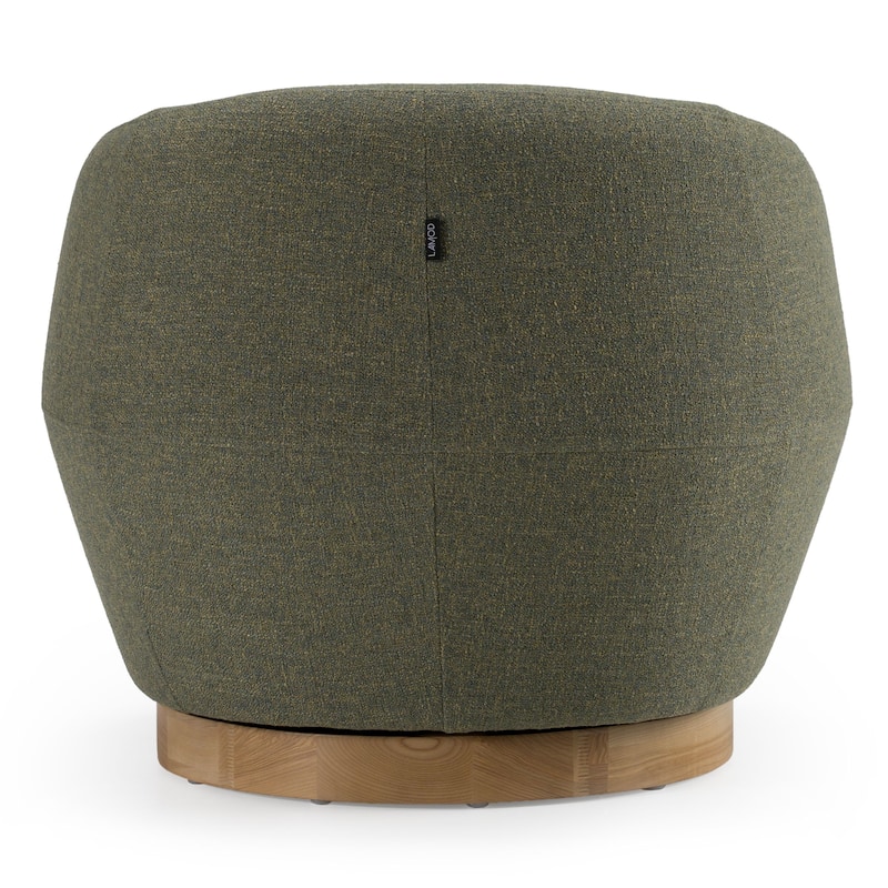 Divani Casa Agatha Modern Hemp Fabric Swivel Accent Chair