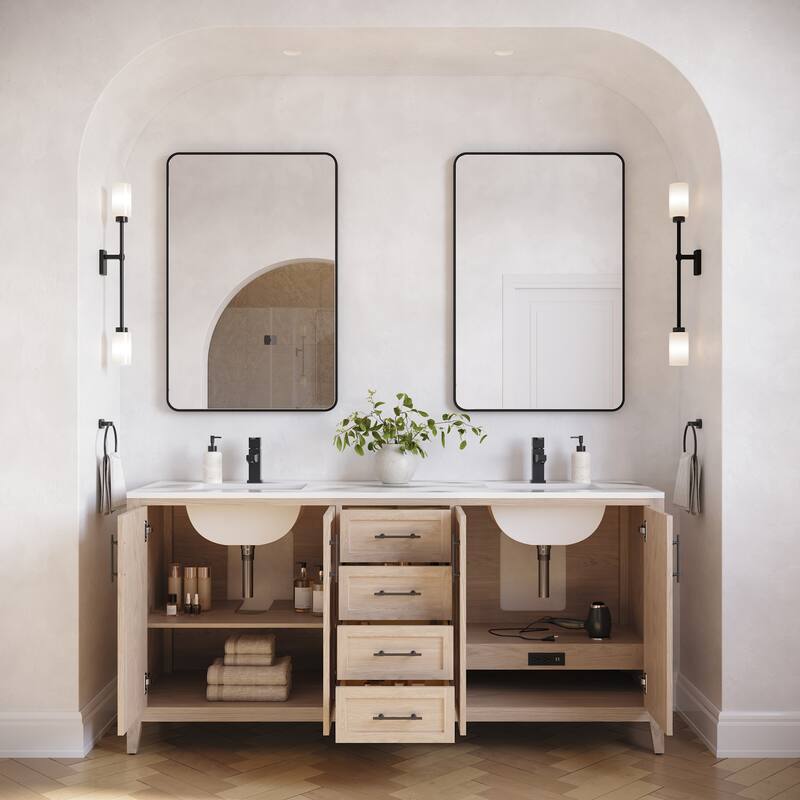 Fresca FCB4272-U Silas 72" Free Standing Double Basin Vanity Set with