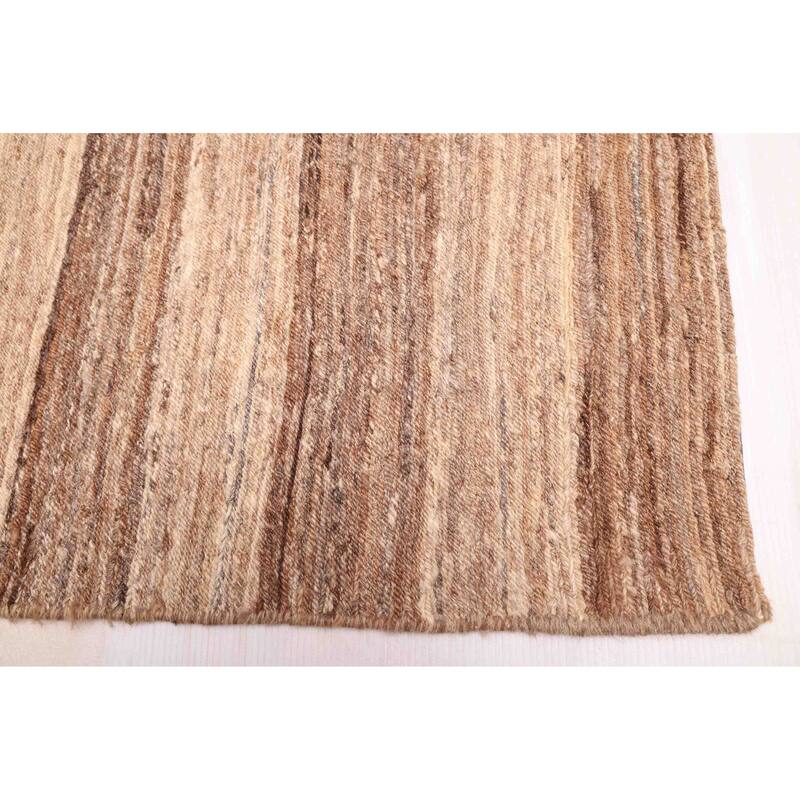 ECARPETGALLERY Flat-Weave Lahor Finest Beige, Brown Wool Tapestry Kilim - 8'2 x 10'5