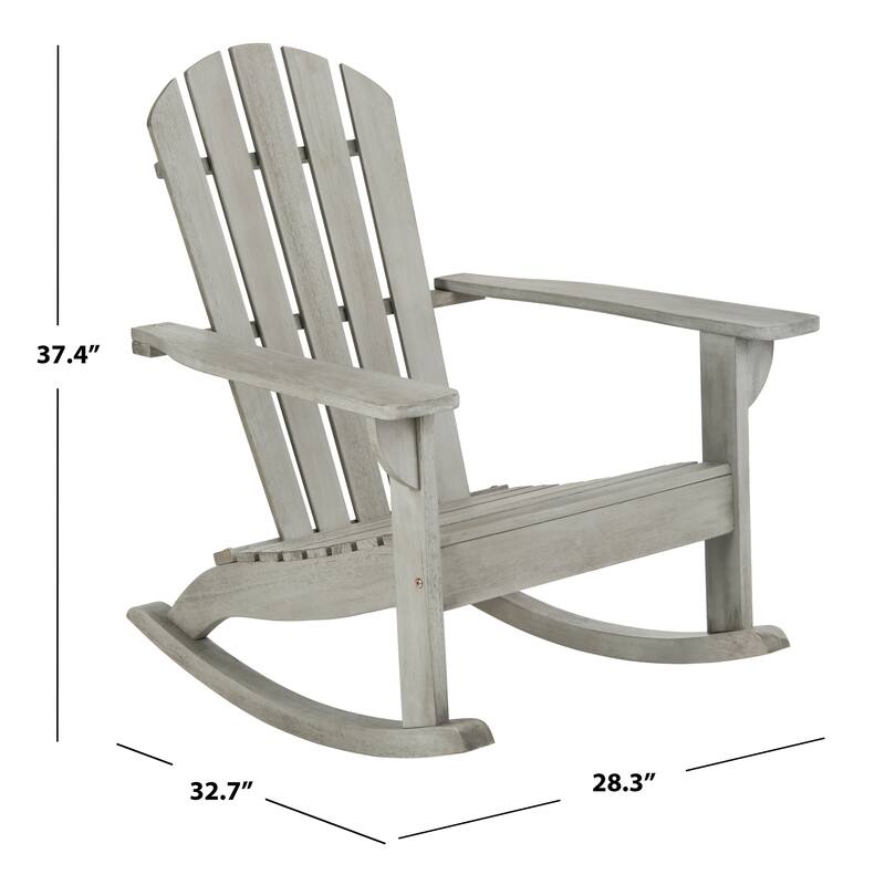 SAFAVIEH Rianna Adirondack Wood Rocking Chair - 28W x 37D x 33H