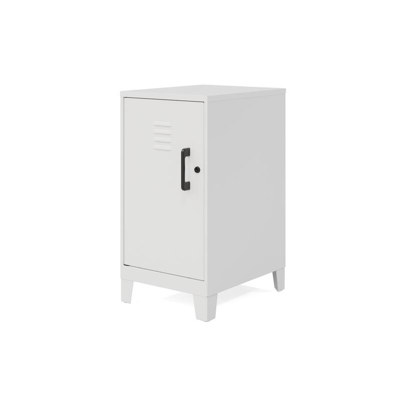 27.5"H 2 Shelf Vented Door Mini Storage Locker Cabinet