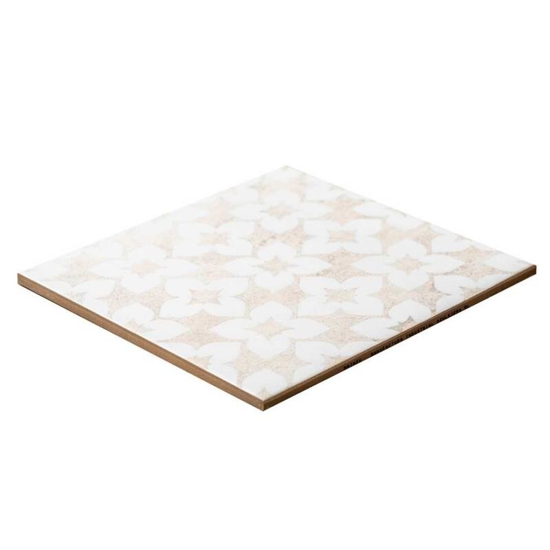 The Tile Life Phlox 8x8 White Porcelain Floor & Wall Tile