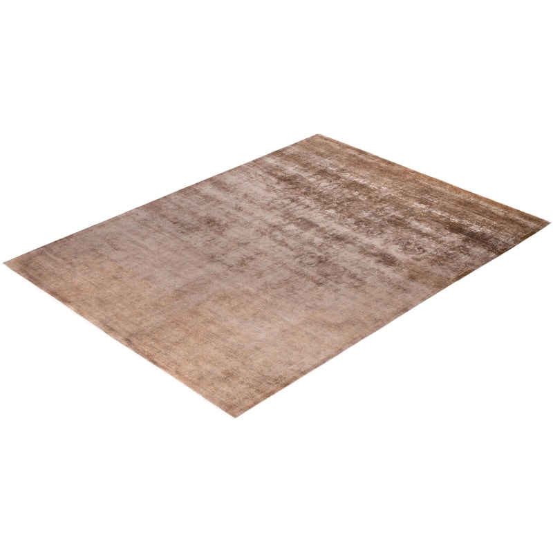 Overdyed One-of-a-Kind Hand-Knotted Area Rug - Beige - 9' 0" x 11' 10"